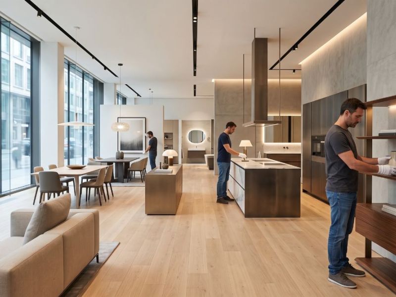 Allestimento showroom: precisione e qualit&agrave; per valorizzare ogni progetto